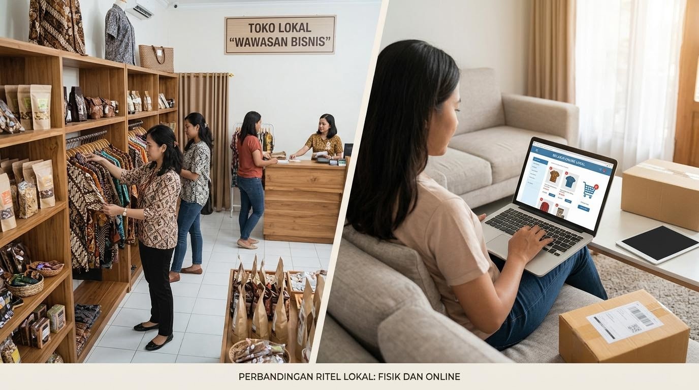 Toko ritel lokal Indonesia bersaing dengan platform e-commerce di pasar bisnis modern