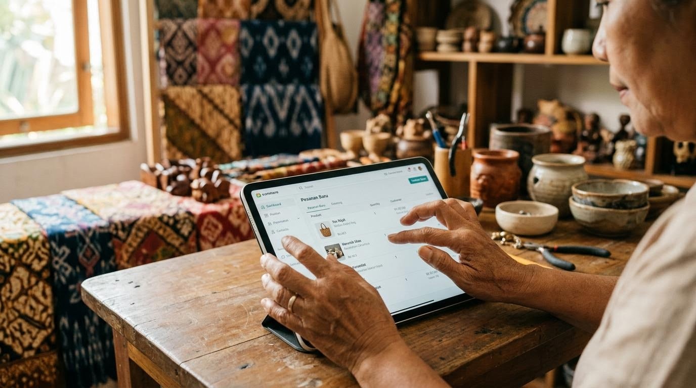 Pelaku UMKM Indonesia memanfaatkan teknologi digital untuk mengembangkan usaha